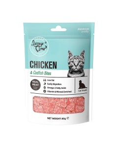 Jerky Time Chicken & Codfish Heart Bites 80gr