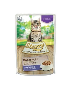 Stuzzy Cat Sterilised Pouch Γαλοπούλα Κομματάκια 85gr