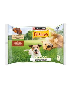 Friskies Dog Adult Αρνί & Καρότα σε Σάλτσα 4x85gr