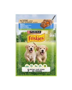 Friskies Dog Junior Κοτόπουλο & Καρότα σε Σάλτσα 85gr