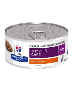 Hill's Prescription Diet Feline y/d Thyroid Care με Κοτόπουλο 156gr