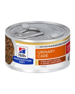 Hill's Prescription Diet Feline c/d Urinary Stress Stew με Κοτόπουλο & Λαχανικά 82gr