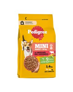 Pedigree Adult Mini &mu;&epsilon; &Mu;&omicron;&sigma;&chi;ά&rho;&iota; & &Lambda;&alpha;&chi;&alpha;&nu;&iota;&kappa;ά 1.4kg