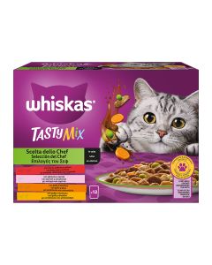 Whiskas Tasty Mix Multipack Επιλογές του Σεφ σε Σάλτσα 12x85gr
