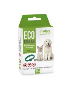 MadPet Eco Collar &Alpha;&nu;&tau;&iota;&pi;&alpha;&rho;&alpha;&sigma;&iota;&tau;&iota;&kappa;ό &Pi;&epsilon;&rho;&iota;&lambda;&alpha;ί&mu;&iota;&omicron; &gamma;&iota;&alpha; &Sigma;&kappa;ύ&lambda;&omicron;&upsilon;&sigmaf; & &Gamma;ά&tau;&epsilon;&sigmaf; 35cm