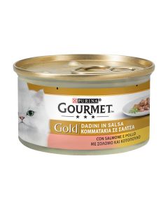 Gourmet Gold Κομματάκια σε Σάλτσα Σολομός & Κοτόπουλο 85gr