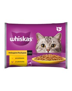 Whiskas Multipack με Πουλερικά σε Σάλτσα 4x85gr