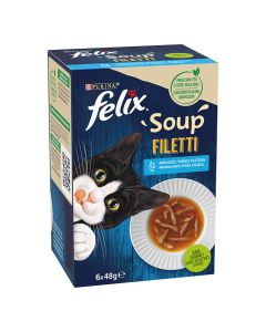 Felix Soups Fillet με Μπακαλιάρο, Τόνο & Γλώσσα 6x48gr