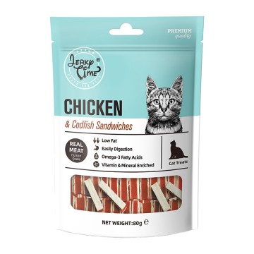 Jerky Time Chicken & Codfish Sandwich 80gr