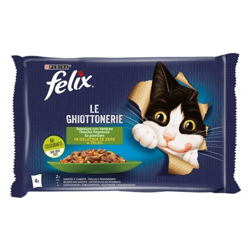 Felix Agail Βοδινό & Καρότα με Ντομάτα σε Ζελέ 4x85gr