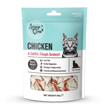 Jerky Time Pollock Sandwich με Κοτόπουλο 80gr