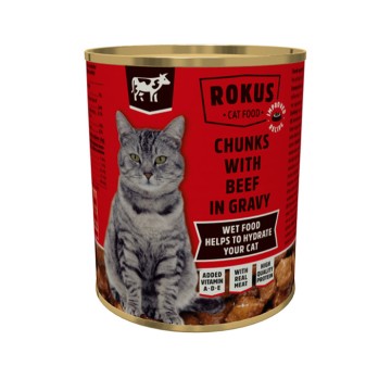 Rokus Γάτας με Βοδινό 810gr