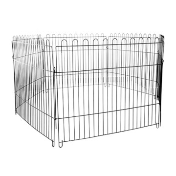 Pet Πάρκο Μεταλλικό Μαύρο 84x95cm 6τμχ