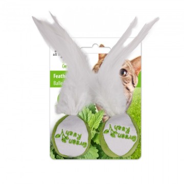 AFP Παιχνίδι Γάτας Feather Ball με Catnip 18x5cm 2τμχ