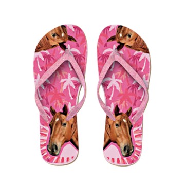 x PLENTY GIFTS ΣΑΓΙΟΝΑΡΕΣ FLIP FLOPS HORSE  Νο 34-36