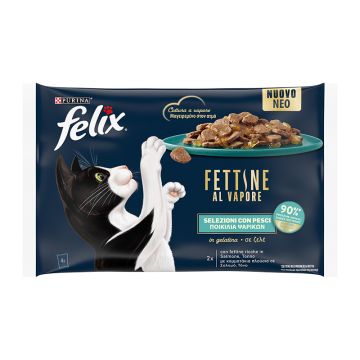 Felix Deliciously Sliced Ποικιλία Ψαρικών σε Ζελέ 4x80gr