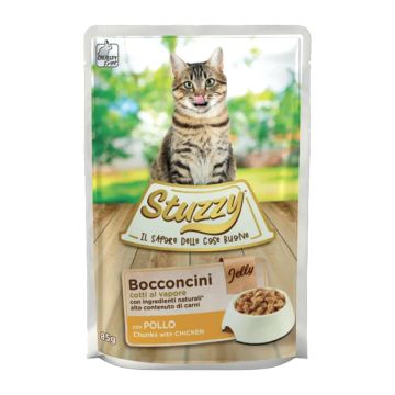 Stuzzy Cat Pouch Κοτόπουλο Κομματάκια σε Ζελέ 85gr