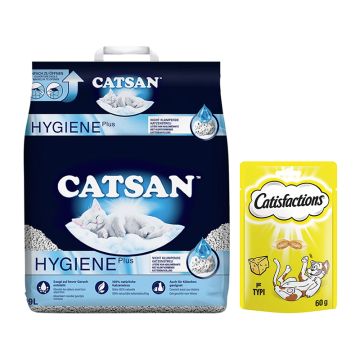 Catsan Άμμος Υγιεινής 9L + Δώρο Catisfactions με Τυρί 60gr