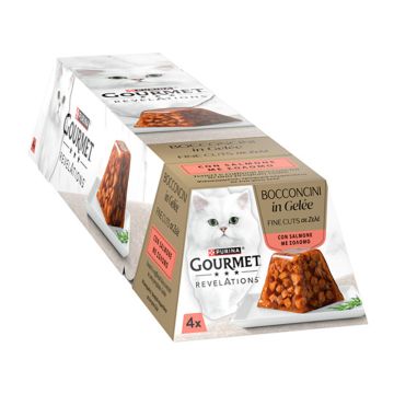 Gourmet Revelations Fine Cuts σε Ζελέ με Σολομό 4x57gr
