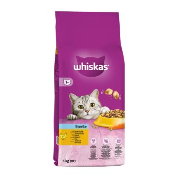 Whiskas Adult Sterilised με Κοτόπουλο 14kg