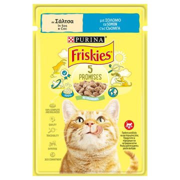 Friskies Cat Σολομός σε Σάλτσα 85gr
