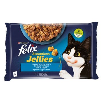 Felix Sensations Jellies με Σολομό 4x85gr
