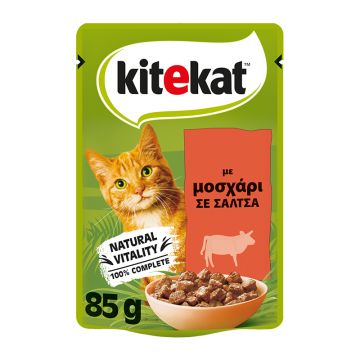 Kitekat με Μοσχάρι σε Σάλτσα 85gr